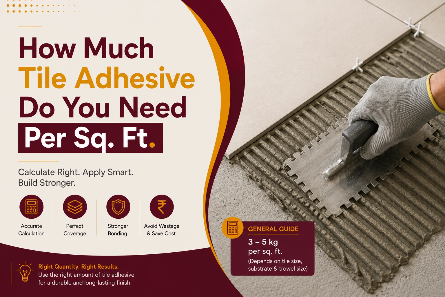 How Much Tile Adhesive Do You Need Per Sq. Ft.