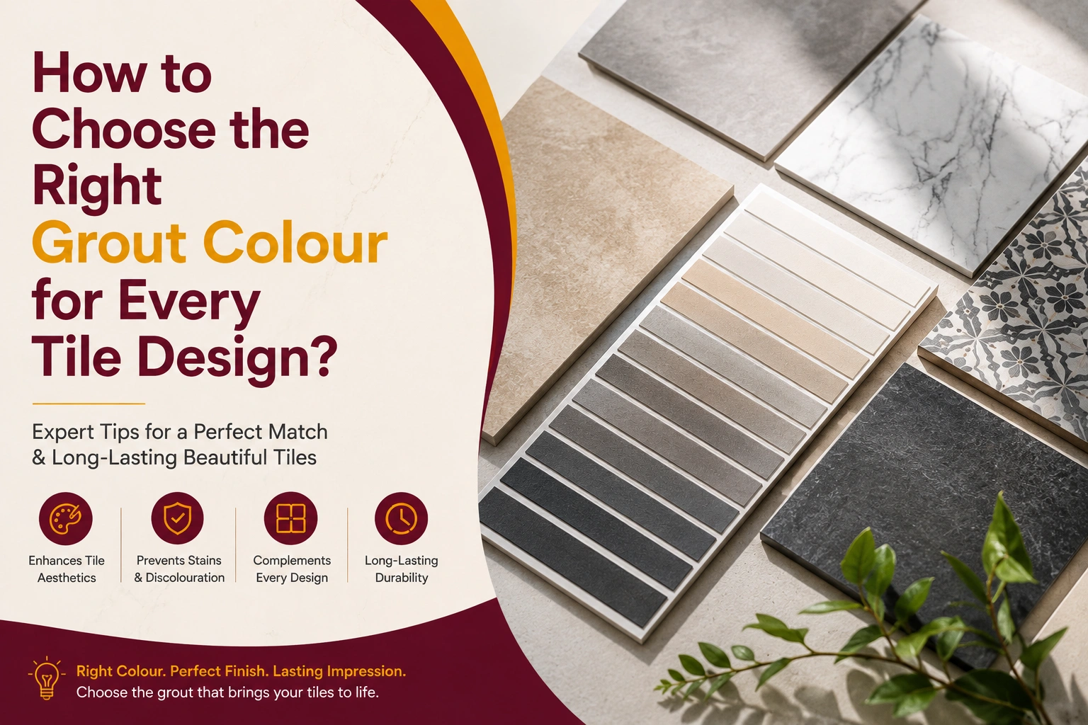 How to Choose the Right Grout Colour for Every Tile Design