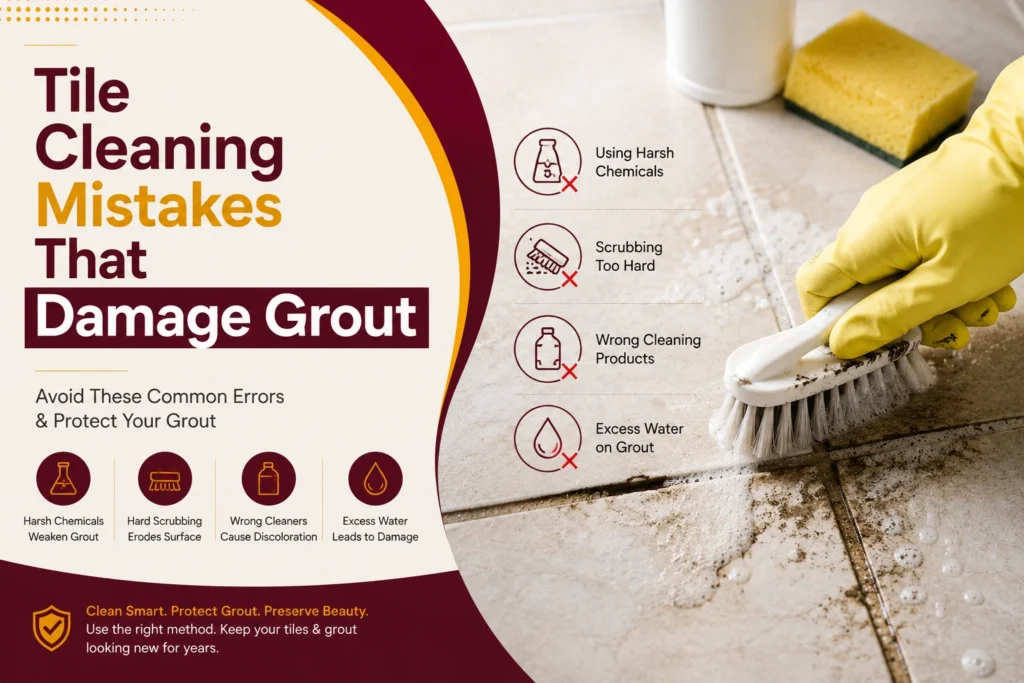 Tile Cleaning Mistakes That Damage Grout