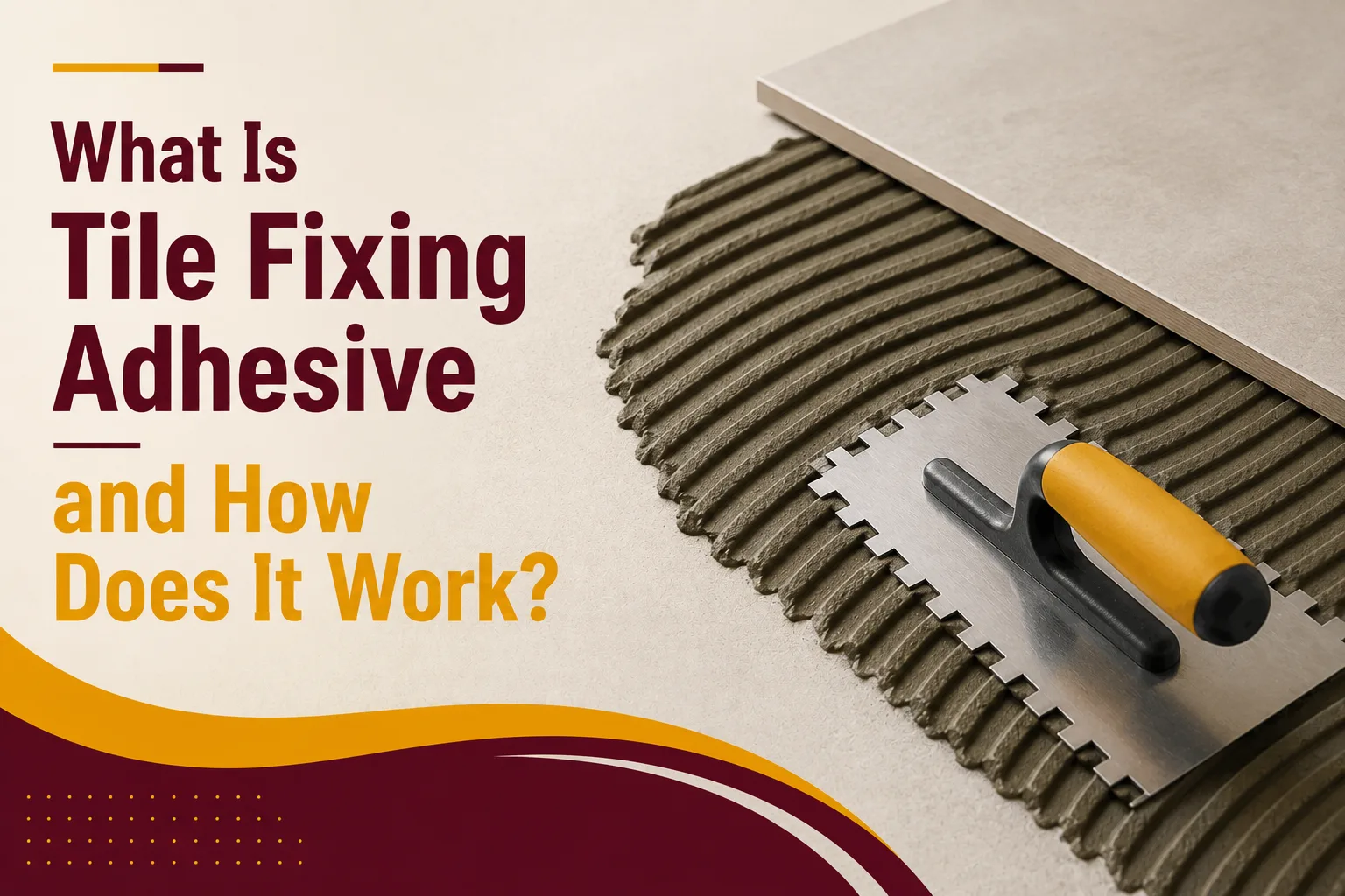 What Is Tile Fixing Adhesive and How Does It Work