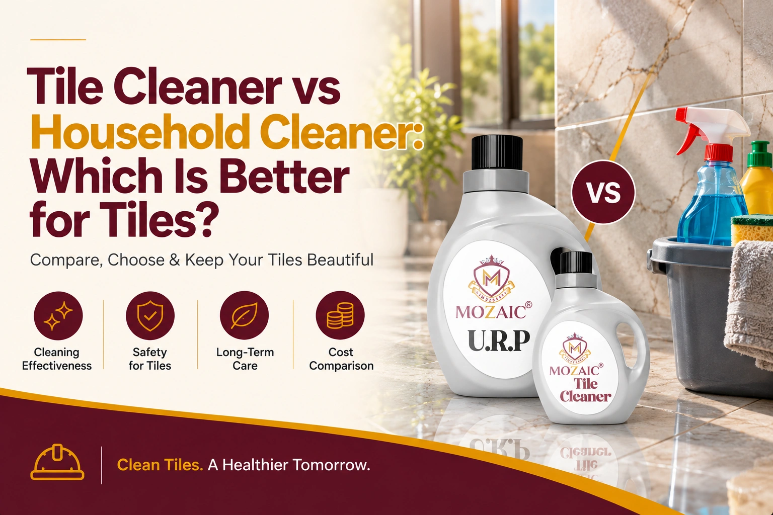 Tile Cleaner vs Household Cleaner