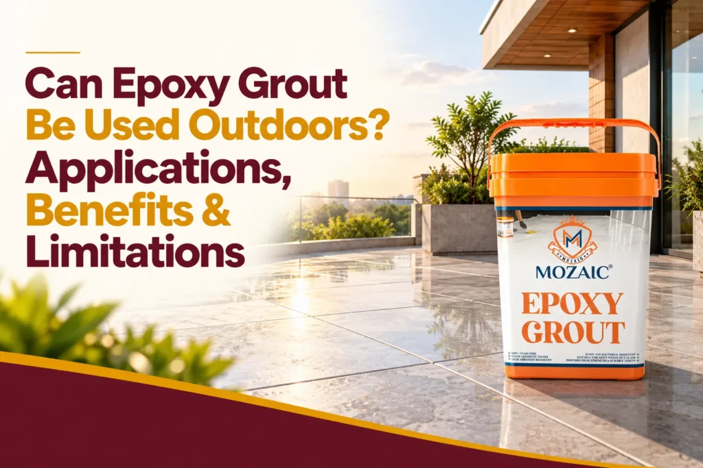 Outdoor epoxy grout